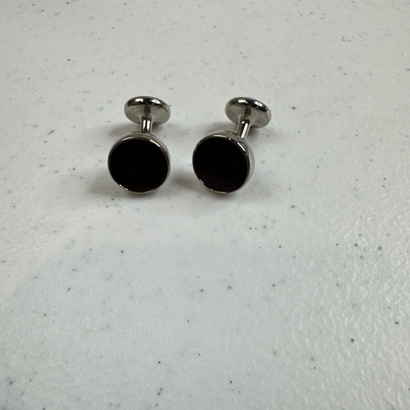 Hugo Purple Silver tone Cufflinks - Picture 1 of 4